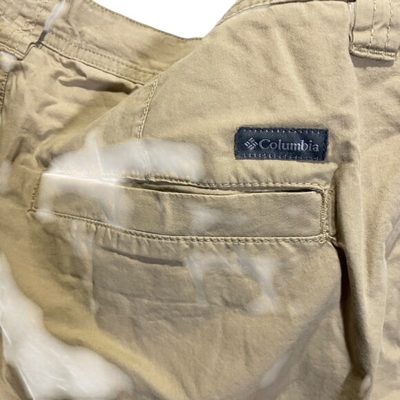 Columbia Mens Tan Outdoor Cargo Shorts Size 36 Relaxed Fit Durable Lightweight - Picture 5 of 5